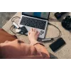 Verbatim USB-C daugiafunkcis šakotuvas, keturių prievadų, USB 3.2 Gen 1, USB 3.2 Gen 1 (3.1 Gen 1) Type-C, USB 3.2 Gen 1 (3.1 Gen 1) Type-A, 5000 Mbit/s, pilka, aliuminis, plastikas, 0,15 m