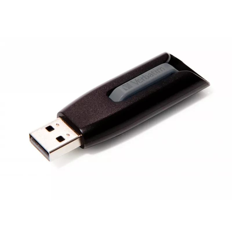 Verbatim V3 - USB 3.0 atmintukas 64 GB - juoda, 64 GB, USB Type-A, 3.2 Gen 1 (3.1 Gen 1), be dangtelio, juoda, pilka