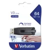 Verbatim V3 - USB 3.0 atmintukas 64 GB - juoda, 64 GB, USB Type-A, 3.2 Gen 1 (3.1 Gen 1), be dangtelio, juoda, pilka