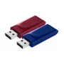 Verbatim Slider – USB atmintinė – 2x32 GB – mėlyna/raudona