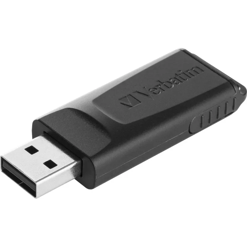 Verbatim Slider - USB Drive 128GB - juoda, 128 GB, 2.0, slydiklis, 8 g, juoda