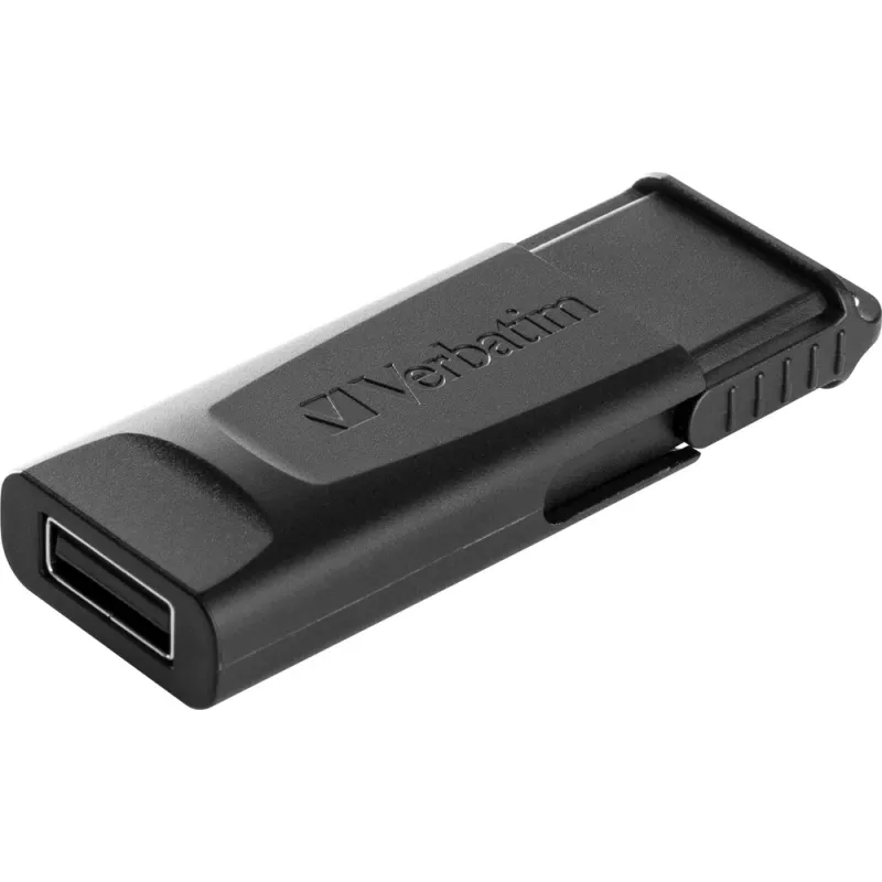 Verbatim Slider - USB Drive 128GB - juoda, 128 GB, 2.0, slydiklis, 8 g, juoda
