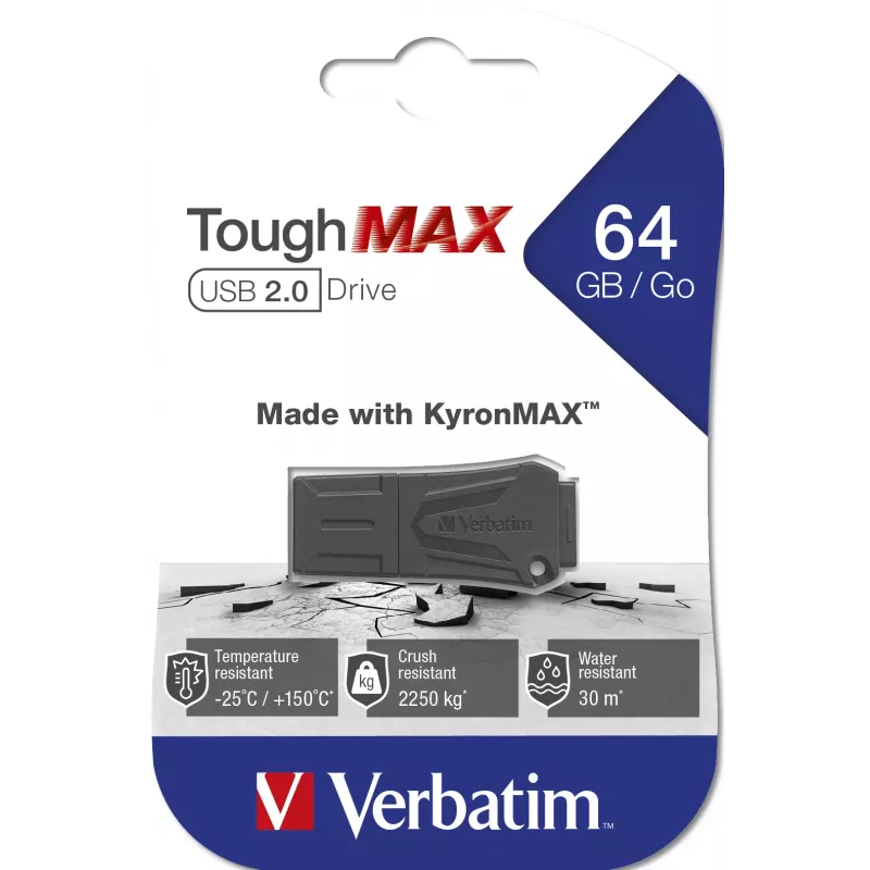 Verbatim ToughMAX - 64 GB USB atmintinė - juoda