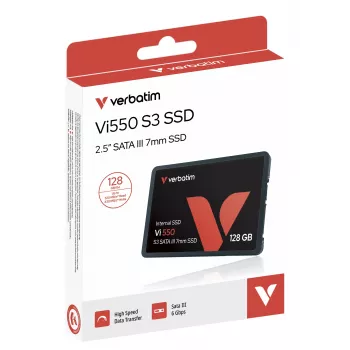 Verbatim Vi550 S3 SSD 128 GB, 128 GB, 2,5 colio, 520 MB/s, 6 Gbit/s
