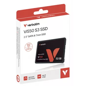 Verbatim Vi550 S3 SSD 512GB, 512 GB, 2,5 colio, 520 MB/s, 6 Gbit/s