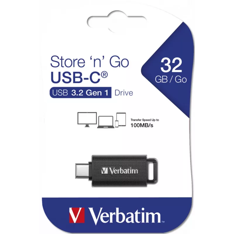 Verbatim Store 'n' Go USB atmintinė 64 GB USB Type-C 3.2 Gen 1 (3.1 Gen 1) juoda