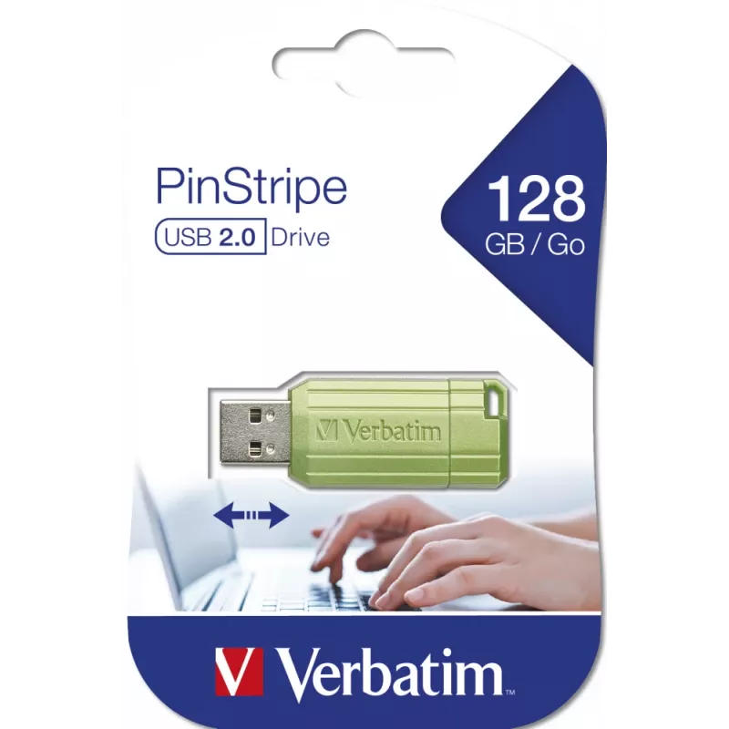 Verbatim PinStripe USB atmintinė 128 GB USB Type-A 2.0 Žalia