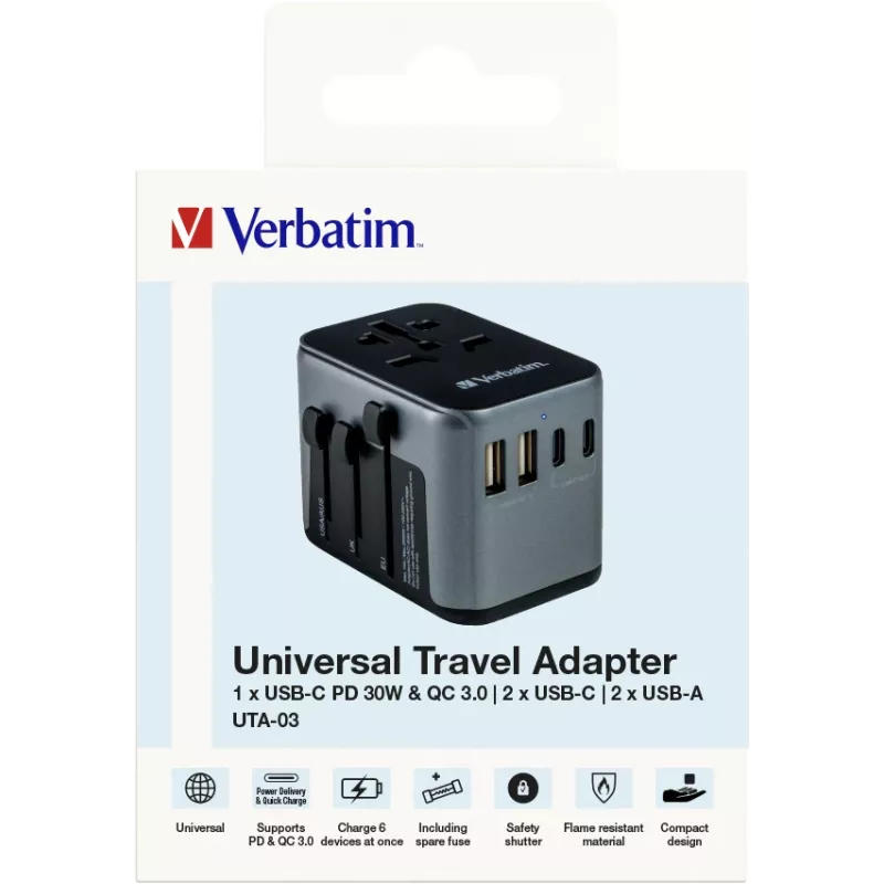 Verbatim 49545 maitinimo kištuko adapteris Universalus