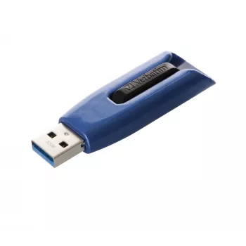 Verbatim V3 MAX - USB 3.0 atmintinė 32 GB - mėlyna, 32 GB, USB Type-A, 3.2 Gen 1 (3.1 Gen 1), 175 MB/s, stumdoma, mėlyna