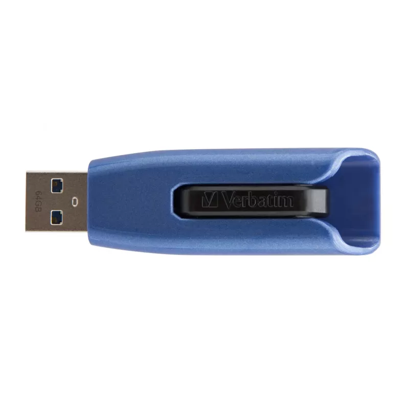 Verbatim V3 MAX - USB 3.0 atmintinė 64 GB - mėlyna, 64 GB, USB Type-A, 3.2 Gen 1 (3.1 Gen 1), slankioji, 10 g, mėlyna