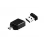 Verbatim Nano – USB 2.0 atmintukas su „Micro USB“ adapteriu, 32 GB – juodas
