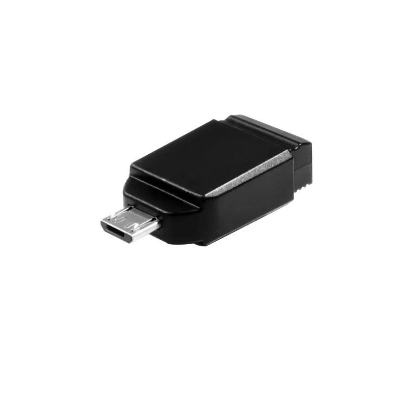 Verbatim Nano – USB 2.0 atmintukas su „Micro USB“ adapteriu, 32 GB – juodas