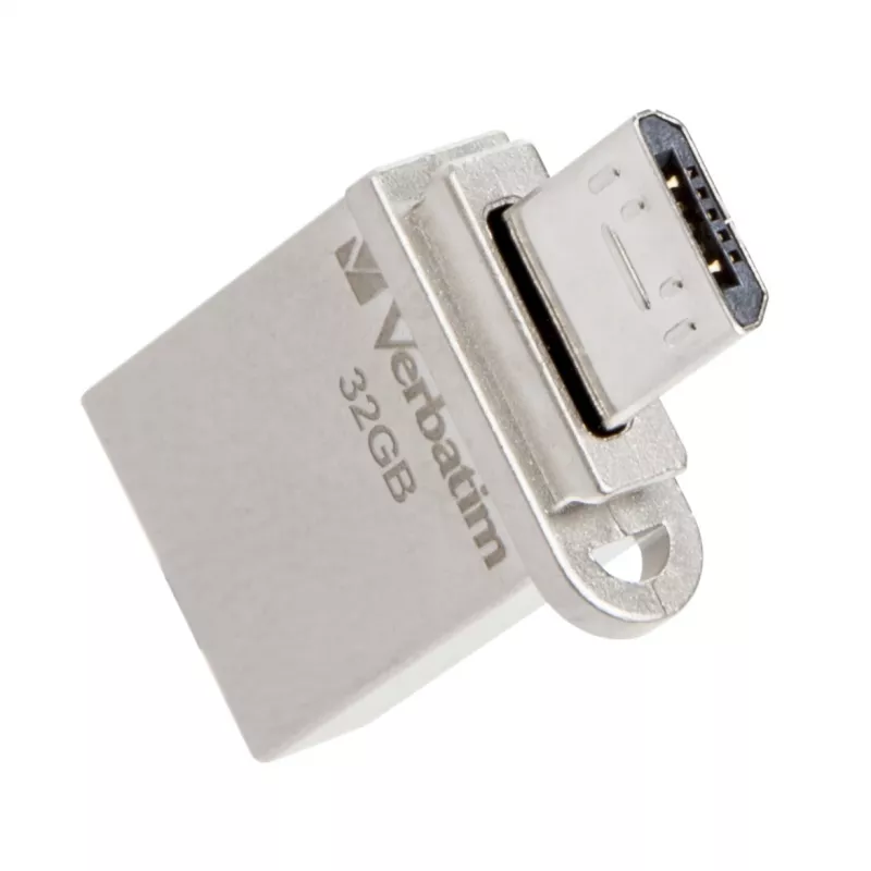 Verbatim Store 'n' Go OTG Micro USB atmintinė 32 GB USB Type-A / Micro-USB 3.2 Gen 1 (3.1 Gen 1) Sidabrinė