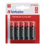 Verbatim AA šarminės baterijos, vienkartinė baterija, AA, šarminė, 1,5 V, 10 vnt., juoda, raudona