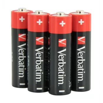 Verbatim AA šarminės baterijos, vienkartinė baterija, AA, šarminė, 1,5 V, 10 vnt., juoda, raudona