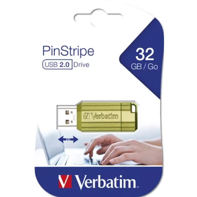 Verbatim PinStripe 3.0 - USB 3.0 atmintinė 32 GB - Eukalipto žalia