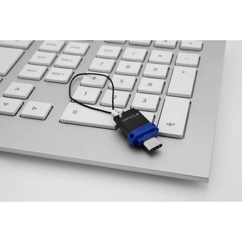 Verbatim Dual - USB 3.0 atmintinė 32 GB - USB-C / USB-A - mėlyna, 32 GB, USB A tipo / USB C tipo, 3.2 Gen 1 (3.1 Gen 1), be dangtelio, 3,6 g, juoda, mėlyna, sidabrinė