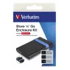 Verbatim Store'N'Go korpuso rinkinys HDD/SSD korpusas juodas, mėlynas 2,5 col.