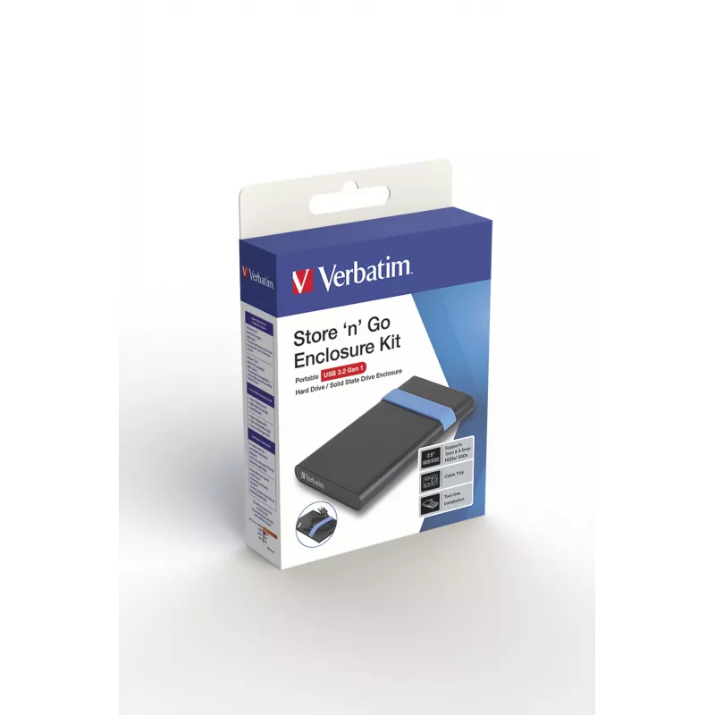 Verbatim Store'N'Go korpuso rinkinys HDD/SSD korpusas juodas, mėlynas 2,5 col.