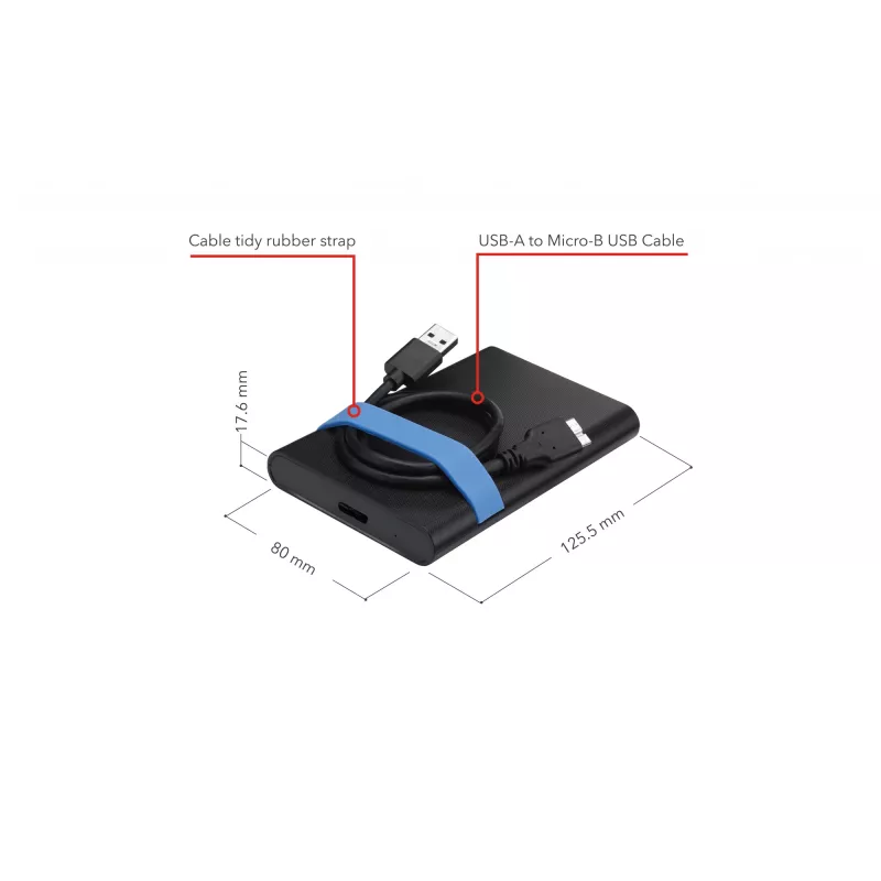 Verbatim Store'N'Go korpuso rinkinys HDD/SSD korpusas juodas, mėlynas 2,5 col.