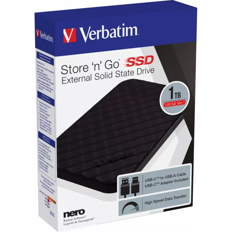 Verbatim Store 'n' Go nešiojamasis SSD USB 3.2 GEN 1 1 TB