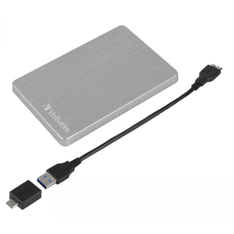 Verbatim Store 'n' Go ALU plonas nešiojamasis kietasis diskas 1 TB sidabrinis