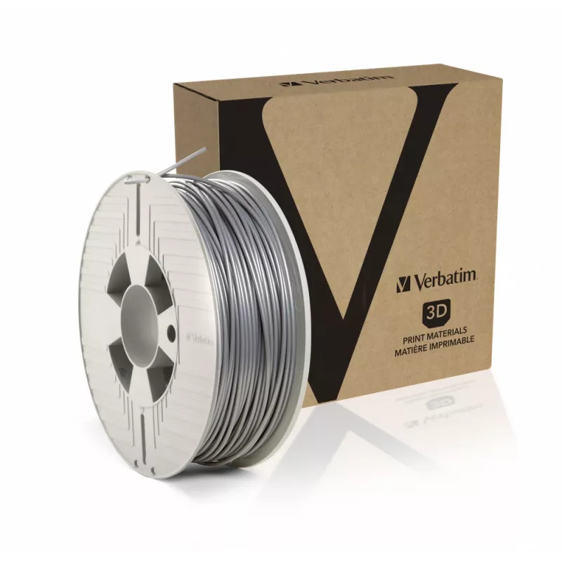 Verbatim 55329 3D spausdinimo medžiaga, polilaktido rūgštis (PLA), sidabrinė, 1 kg
