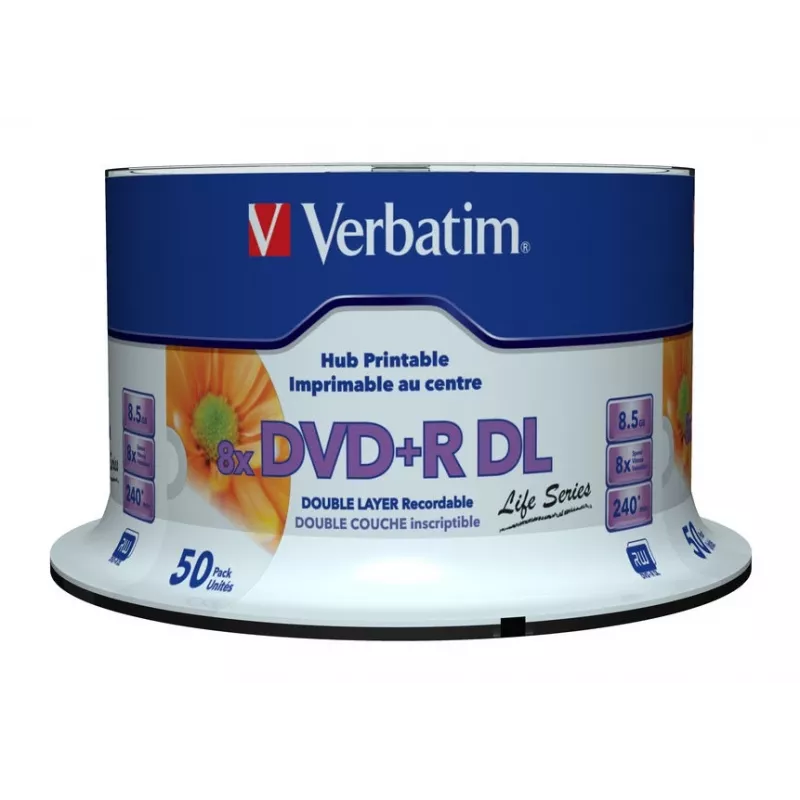 Verbatim 97693 tuščias DVD 8.5 GB DVD+R DL 50 vnt.