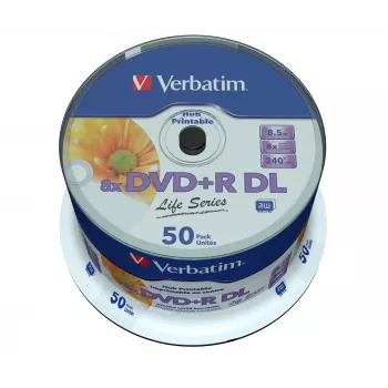 Verbatim 97693 tuščias DVD 8.5 GB DVD+R DL 50 vnt.