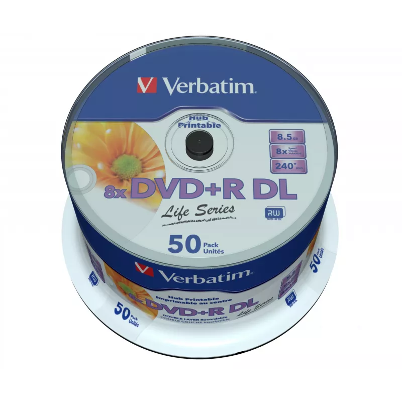 Verbatim 97693 tuščias DVD 8.5 GB DVD+R DL 50 vnt.