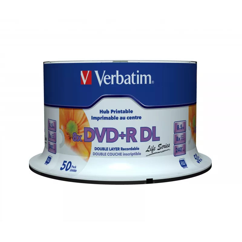 Verbatim 97693 tuščias DVD 8.5 GB DVD+R DL 50 vnt.