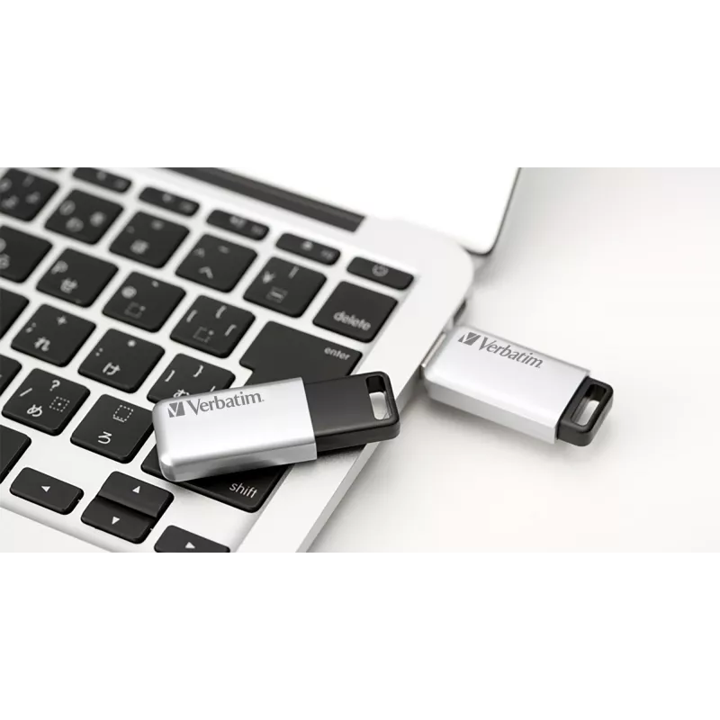 Verbatim Secure Pro - USB 3.0 atmintinė 64 GB - Sidabrinė