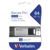 Verbatim Secure Pro - USB 3.0 atmintinė 64 GB - Sidabrinė