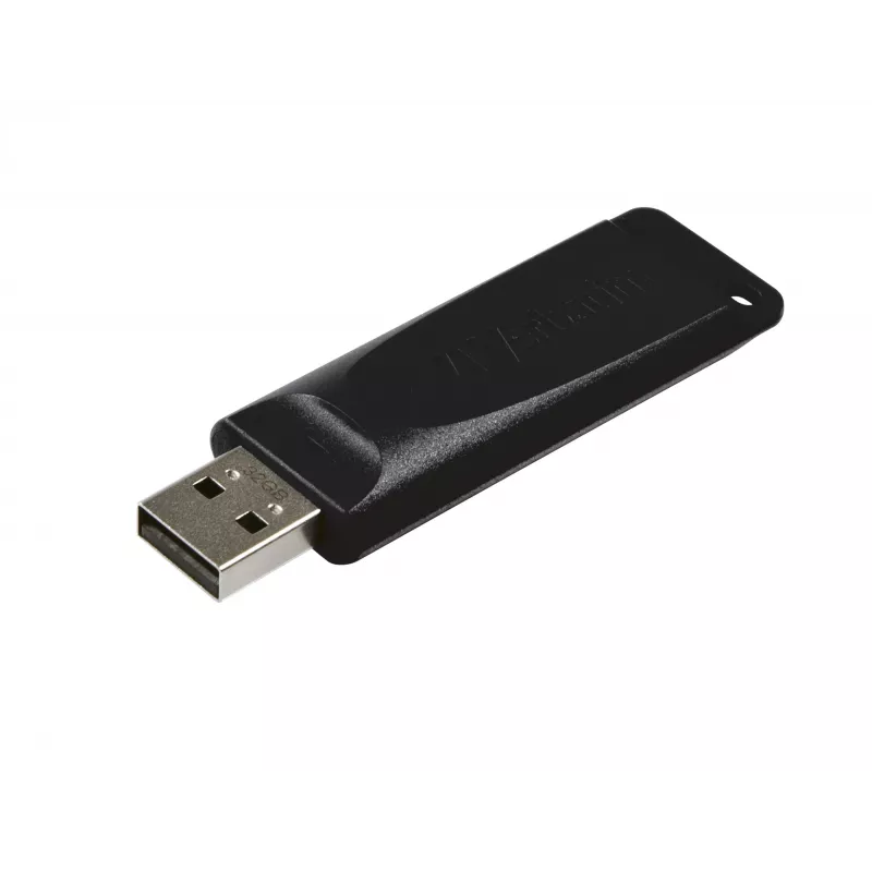 Verbatim Slider - USB atmintinė 32 GB - Juoda, 32 GB, USB Type-A, 2.0, 10 MB/s, stumdoma, juoda