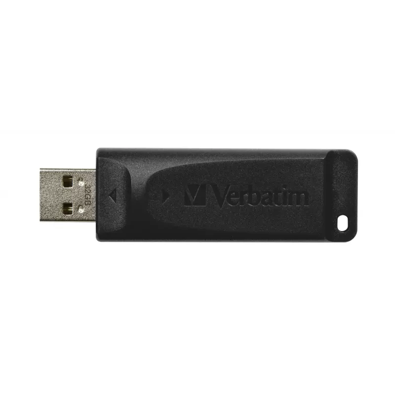 Verbatim Slider - USB atmintinė 32 GB - Juoda, 32 GB, USB Type-A, 2.0, 10 MB/s, stumdoma, juoda