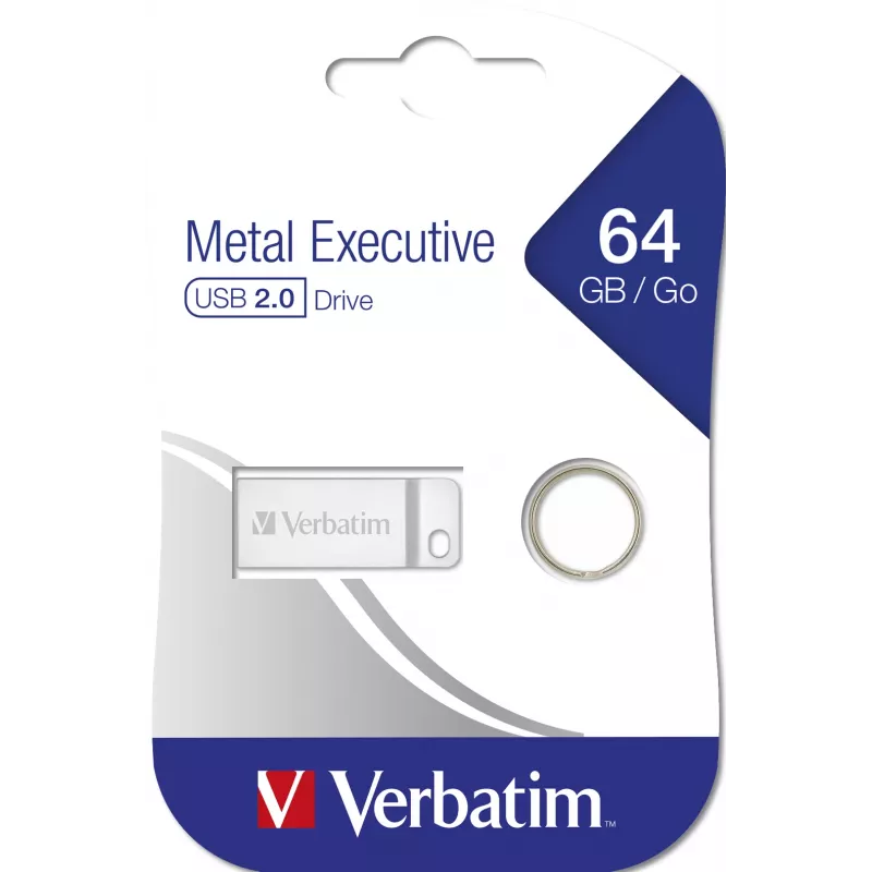 Verbatim Metal Executive - USB Drive 64 GB - Sidabrinė