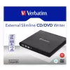Verbatim Slimline CD/DVD optinis diskasukis DVD-RW Juodas