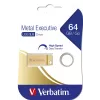 Verbatim Metal Executive - USB 3.0 atmintukas 64 GB - auksinis, 64 GB, USB Type-A, 3.2 Gen 1 (3.1 Gen 1), be dangtelio, 3,6 g, auksinis