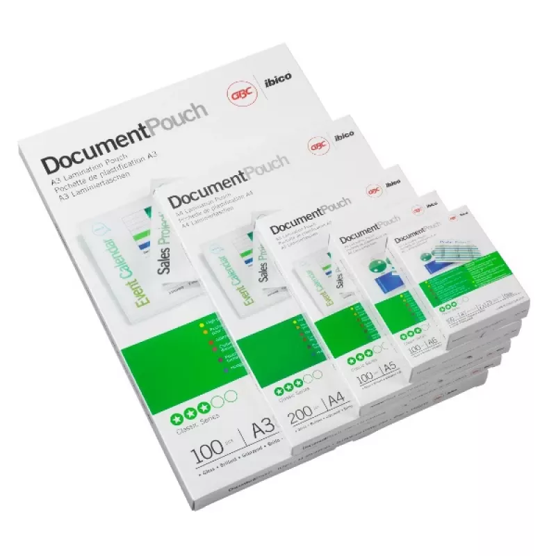 GBC laminavimo plėvelė A4 175 mikronų, blizgi, permatoma, A4, 216 mm, 303 mm, 0,175 mm