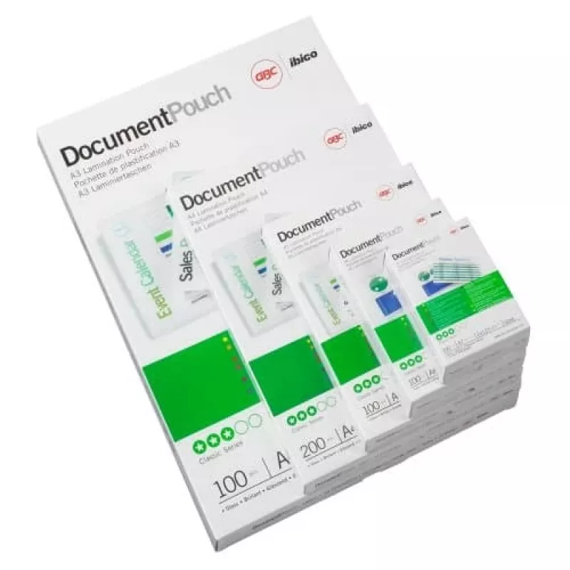 GBC laminavimo plėvelė A4 37,5 mikronų, blizgi, permatoma, A4, 100 vnt.