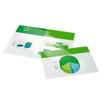 GBC laminavimo plėvelė A4 100 mikronų, blizgi, skaidri, A4, 216 mm, 303 mm, 100 vnt.