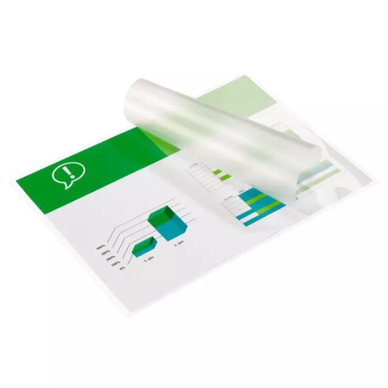 GBC laminavimo plėvelė A4 75 mikronų, blizgi, skaidri, A4, 248 mm, 333 mm, 1 mm