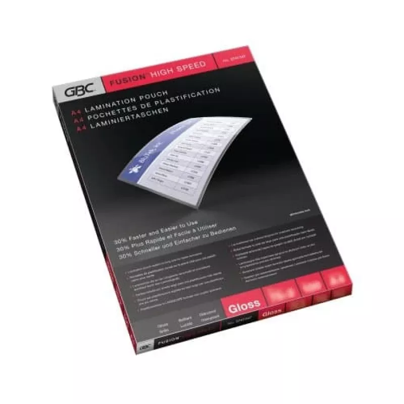 GBC laminavimo plėvelė A4 High Speed 75 mikronų, blizgi, A4, 216 mm, 0,15 mm, 303 mm, 100 vnt.