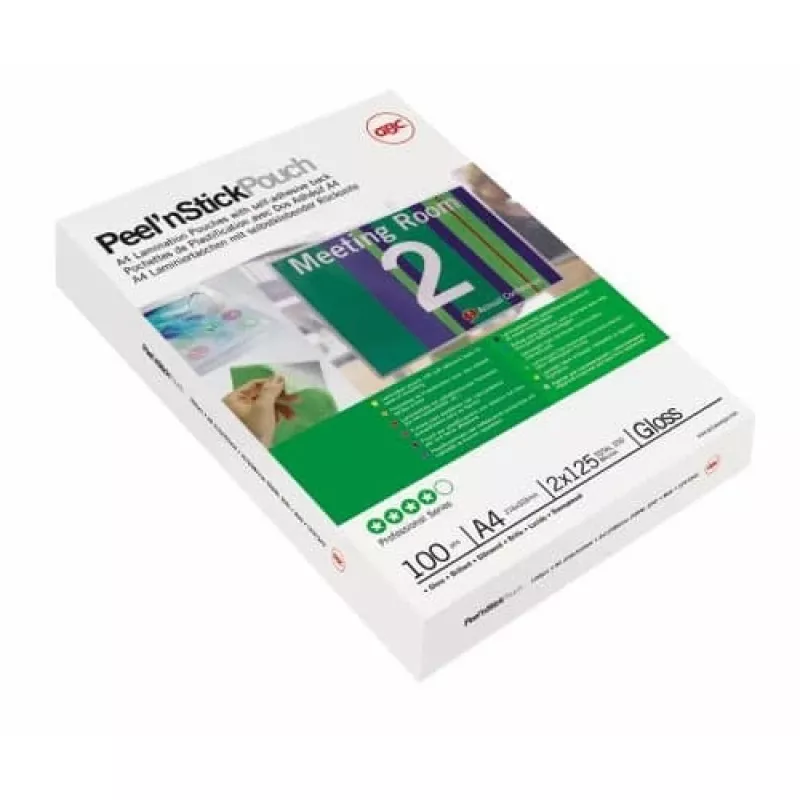 GBC laminavimo plėvelė A3 lipni 75 mikronų, blizgi, permatoma, A3, 0,075 mm, 303 mm, 426 mm