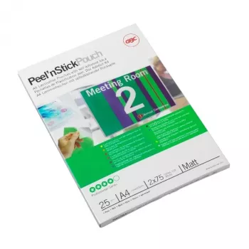 GBC laminavimo plėvelė A4 lipni matinė 75 mikronų, blizgi, A4, 0,15 mm, 25 vnt.