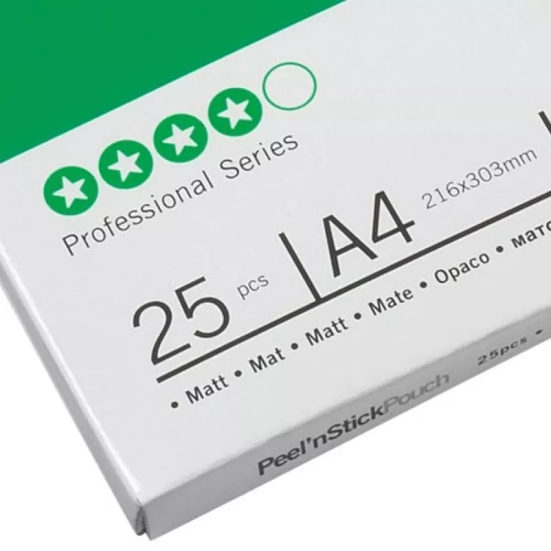 GBC laminavimo plėvelė A4 lipni matinė 75 mikronų, blizgi, A4, 0,15 mm, 25 vnt.