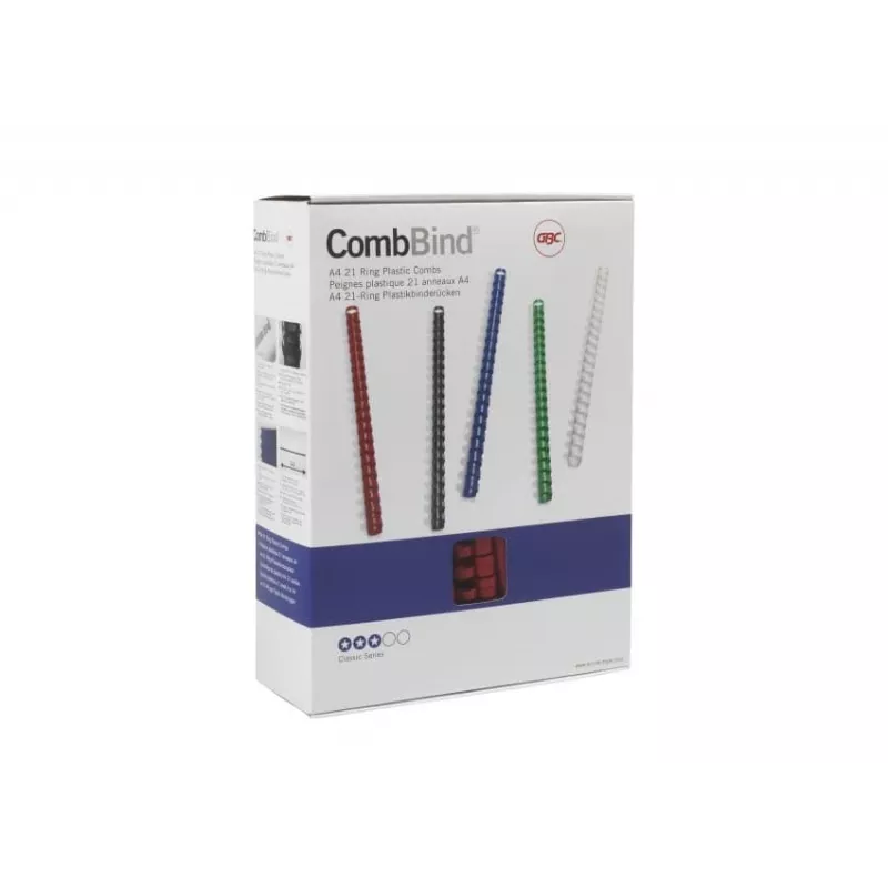 GBC CombBind įrišimo šukos 51mm A4 21R, balta, 500 lapų, polivinilchloridas (PVC), A4, 5,1 cm, 1,23 kg