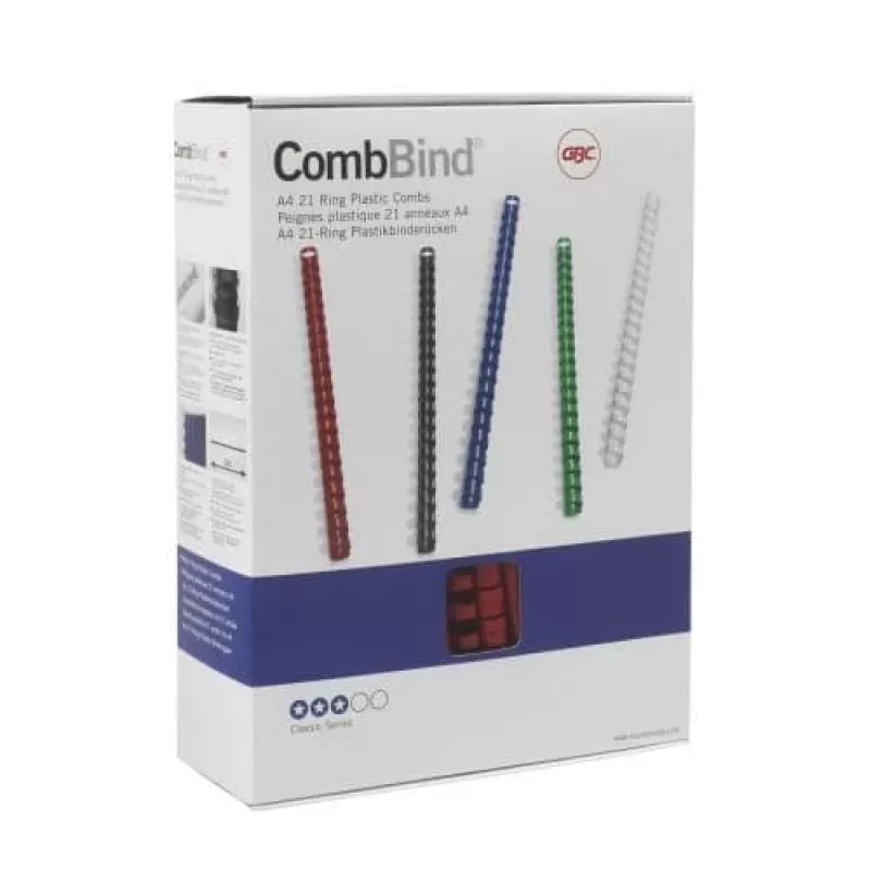 GBC CombBind įrišimo šukos 51mm A4 21R, balta, 500 lapų, polivinilchloridas (PVC), A4, 5,1 cm, 1,23 kg