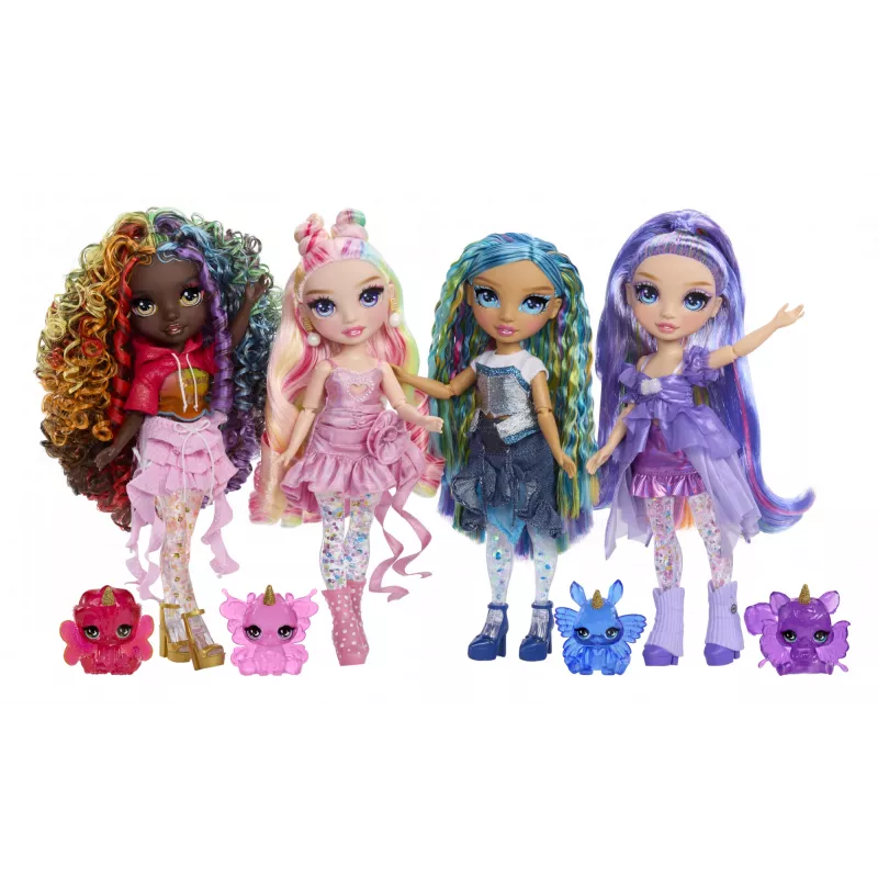 Rainbow High Rainbow Shimmers su šlamučiu mados lėlė - Bella (rožinė)