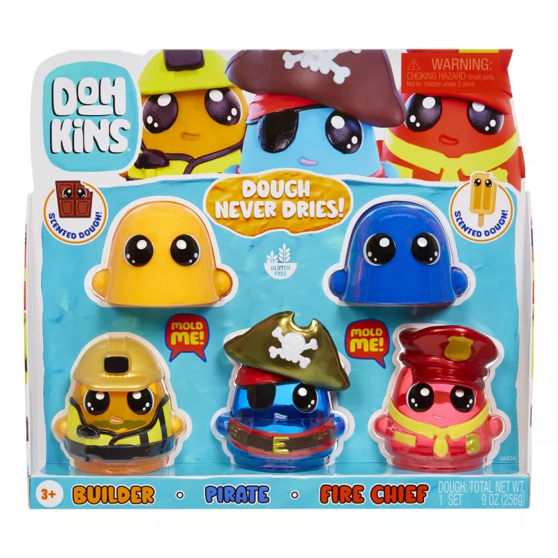 MGA Entertainment DohKins Hero Pack - Asortimentas 1, Lipdymo molis, Įvairiaspalvis, Vaikas, Berniukas/Mergaitė, 3 m., 99 m.